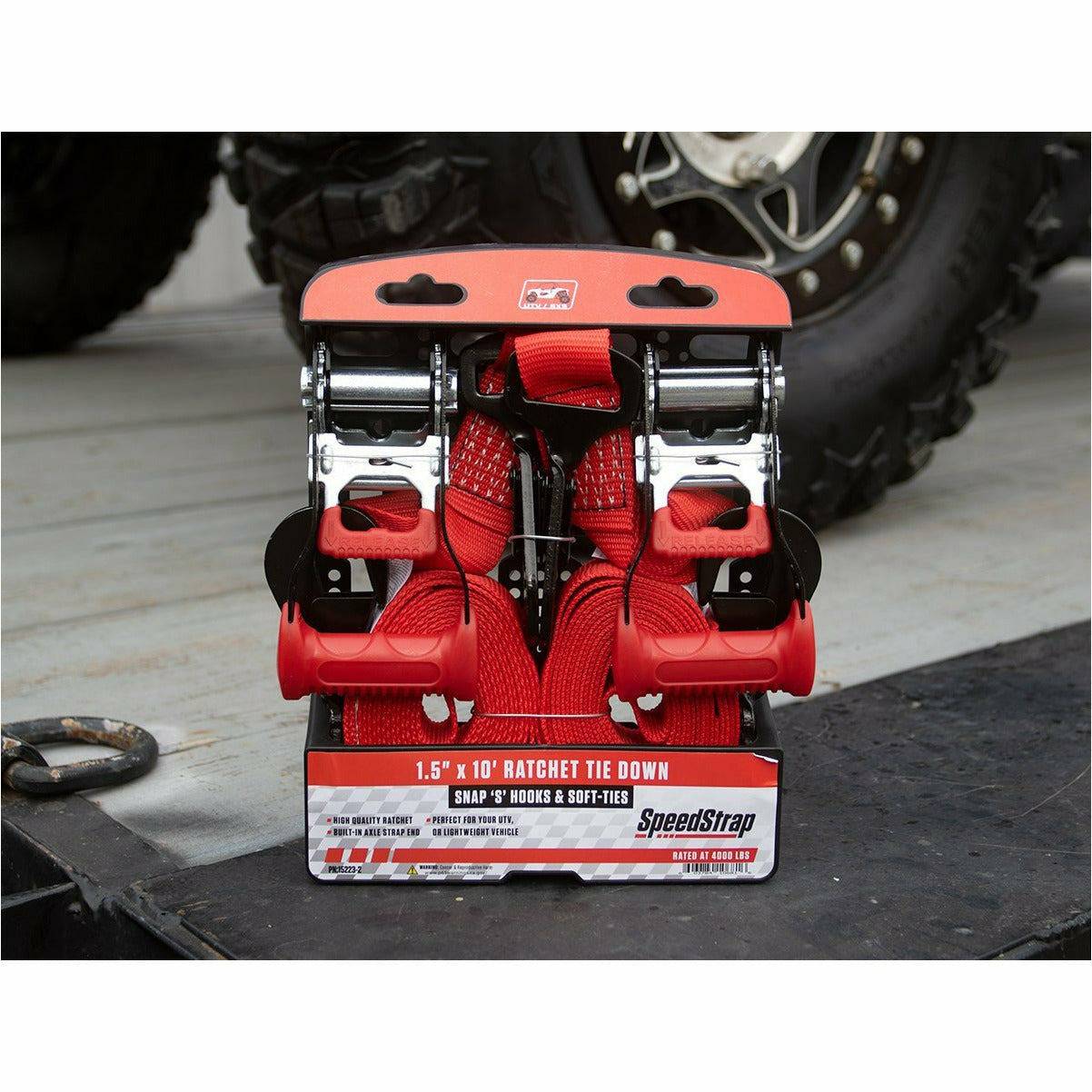 1.5’’x10’ Ratchet Tie Down with Soft-Tie (2 Pack)