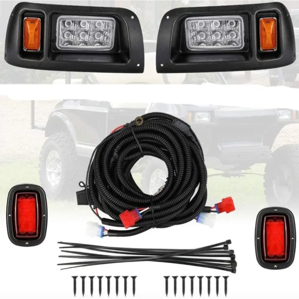 12V LED Headlight & Tail Light Kit for Gas & Electric Forfor Club Car