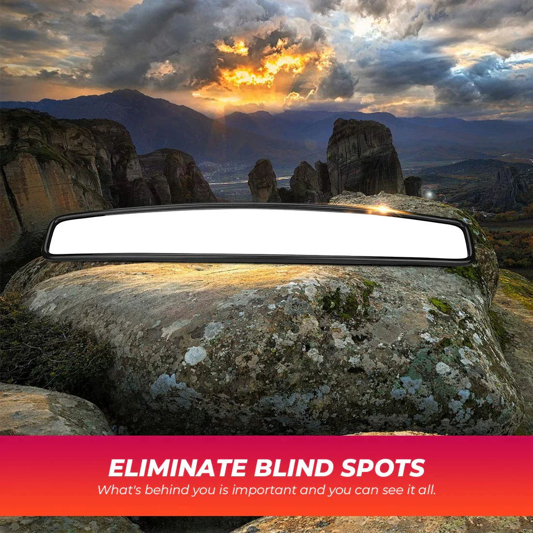 15’’ UTV Race Convex Center Mirror with 3/4 1.75’’ or 2’’ Clamps