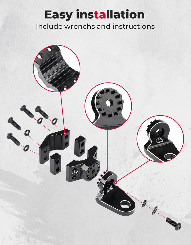 ATV Whip Light Flag Mount Bracket for 7/8’’-9/8’’ Rack Bar