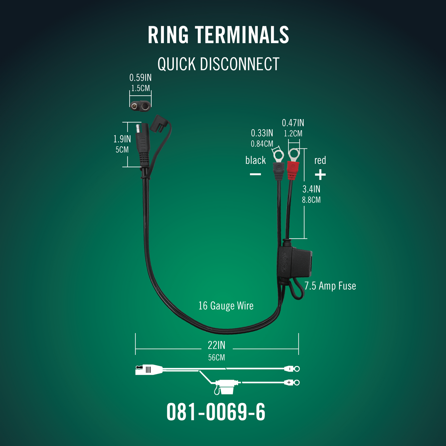 Battery Tender® Ring Terminal Harness 25 Pack - Battery