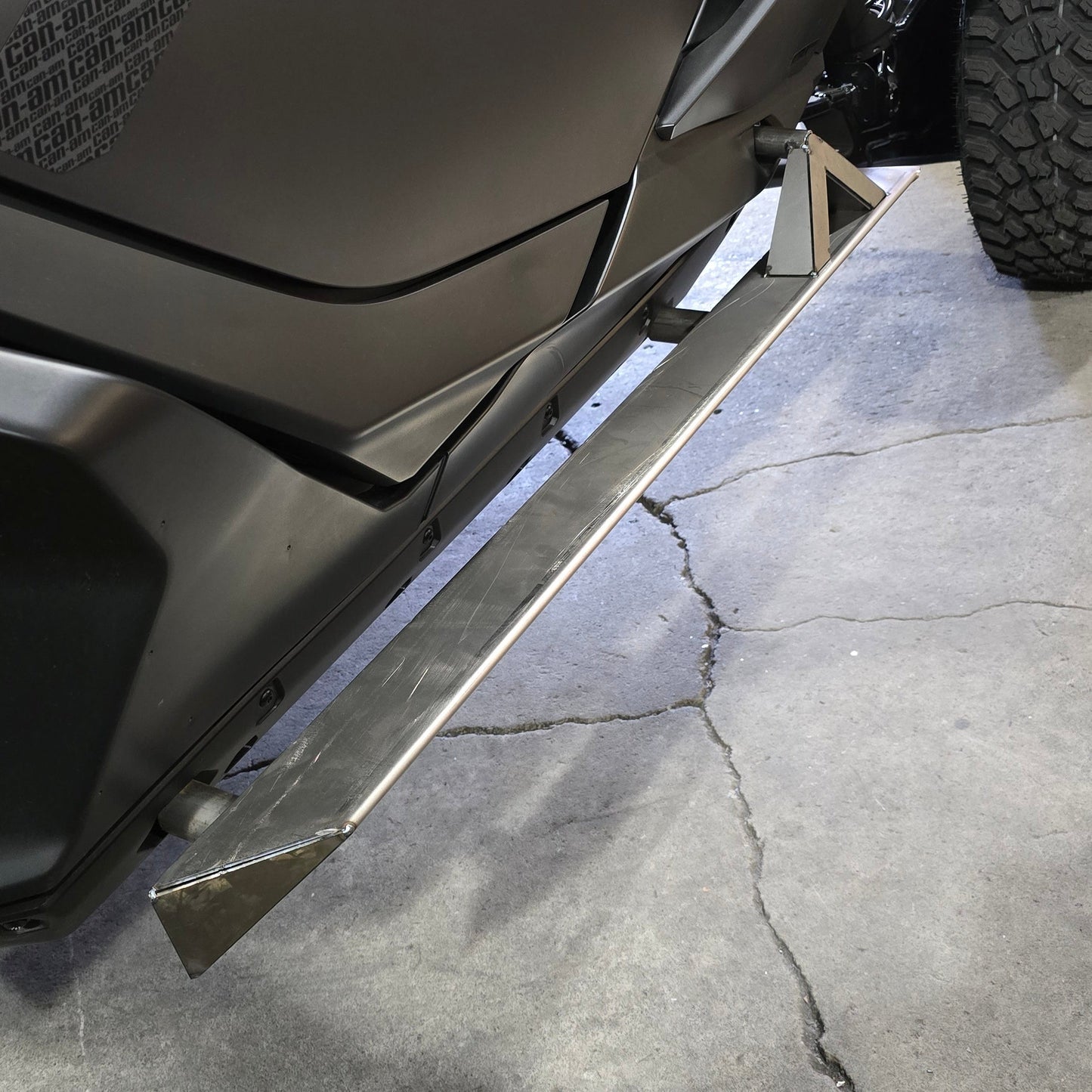 Can-Am Maverick R 2-Seat Rock Slider Steps - Raw - Rock Sliders