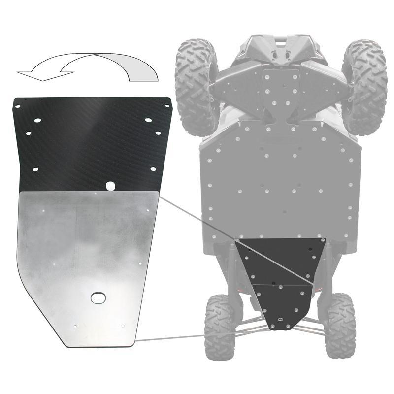 Can-Am Maverick X3 UHMW Rear Skid Plate - 1/2’’ / Add X-Brace - Skid Plates - Other