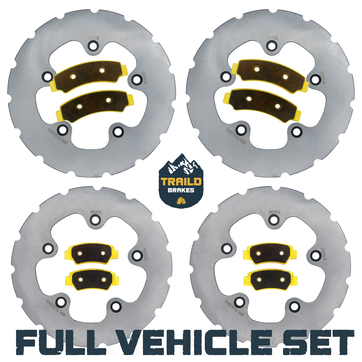 CFMoto U10 PRO/U10XL PRO 2025-2026 Ridge Rider Rotor and Pad Kit - Brass Pad & Rotor Set - Pad & Rotor Kit