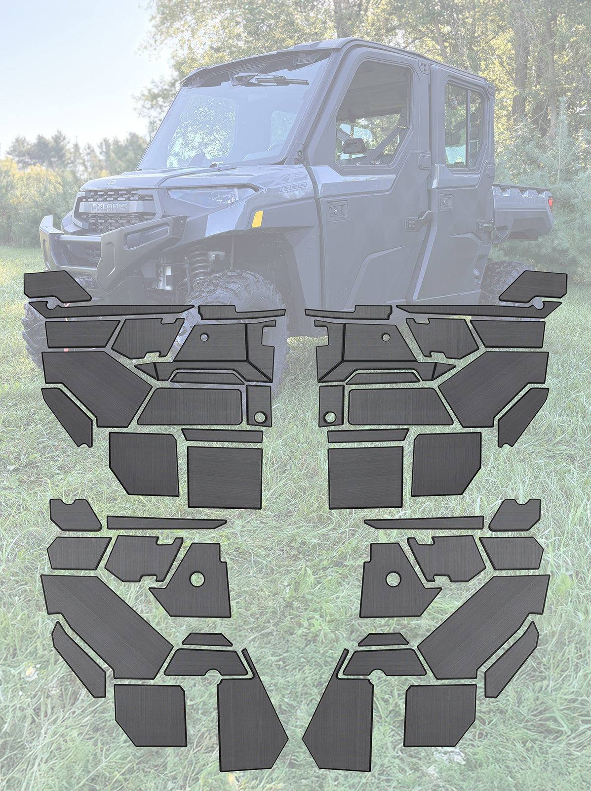 EVA Foam Door Panel Kit Polaris Ranger XP 1000 - 4 Door / Gray - EVA Foam Kits