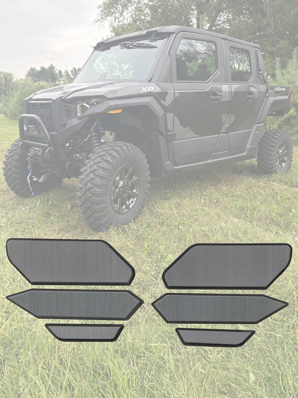EVA Foam Polaris Xpedition Arm Rest kit - Front Door / Gray - EVA Foam Kits