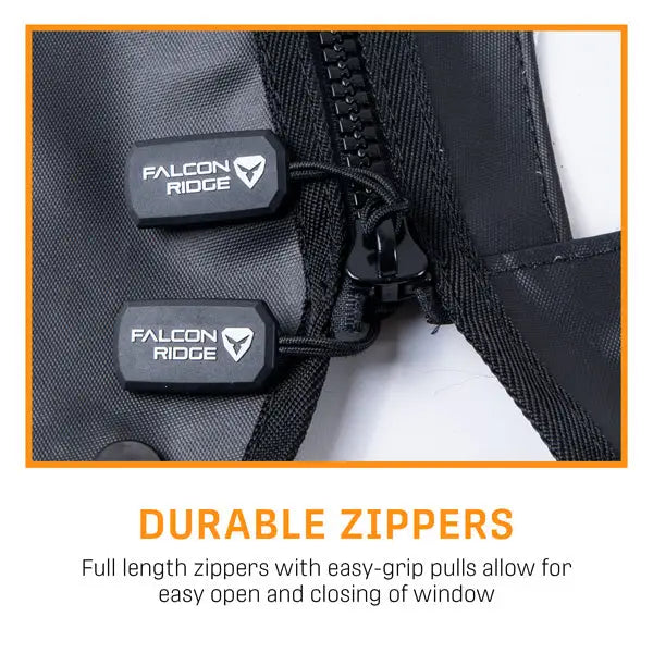 Falcon Ridge Soft Doors and Rear Window - Full Size Polaris Ranger XP 700 XP 800 and 570 - With Zipper