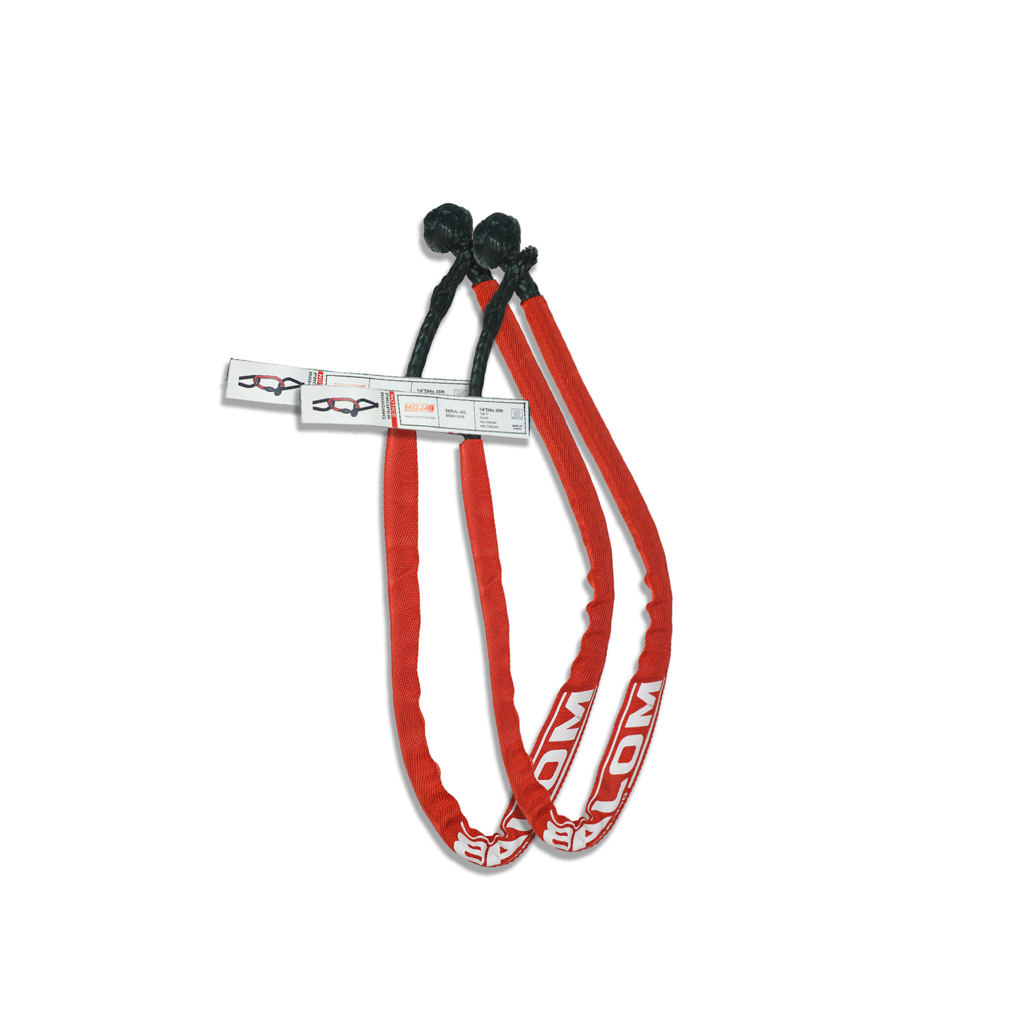 LongReach 1/4ββ x 35ββ soft shackle (Set of 2 shackles) (lifetime Warranty) - Towing