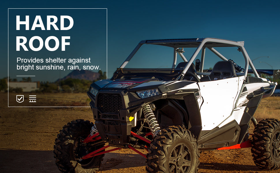 Lower Half Doors and Hard Plastic Roof for Polaris RZR XP 1000