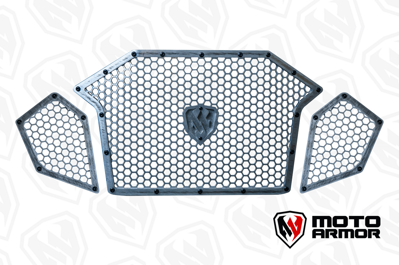 MA TURBO R/PRO R COMPLETE FRONT GRILL SET - Raw Aluminum / Raw Aluminum - Vehicles & Parts