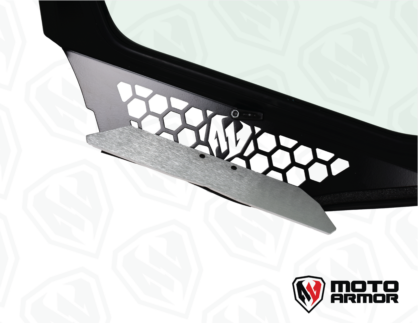 Maverick ’R’ Vented Glass Windshield with Wipers - Glass Front Windshield