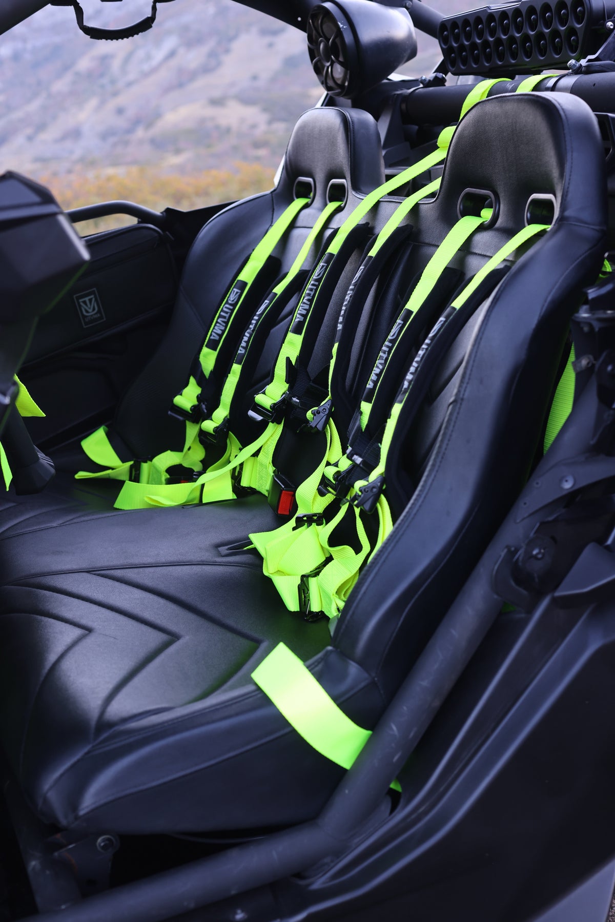 Maverick X3 Rear Bench Seat W Harnesses (2017+) - Bench Seat