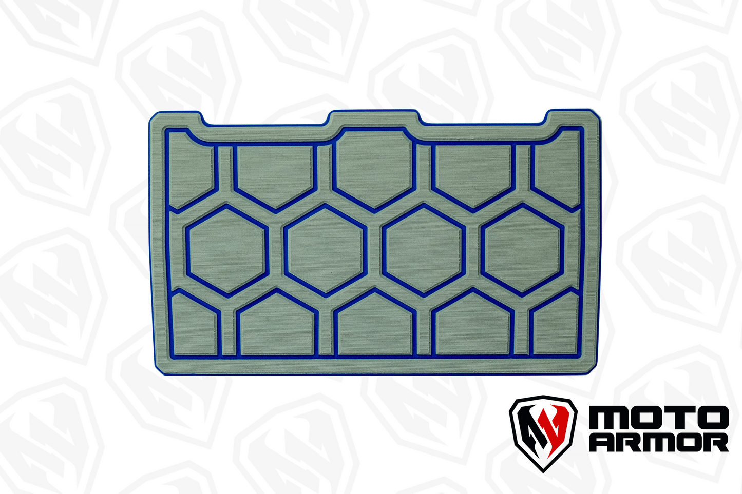 Moto Armor RZPRO4 Interior Door Liner - Light Gray with Blue Lines / Self Installed - Doors