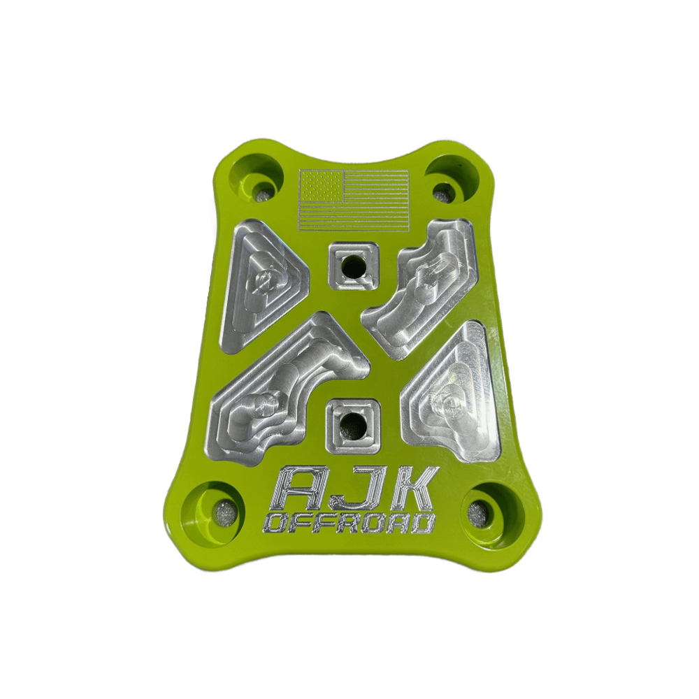 Polaris Pro R / Turbo R Billet Radius Rod Plate / Pull Plate - No / Lifted Lime - Towing