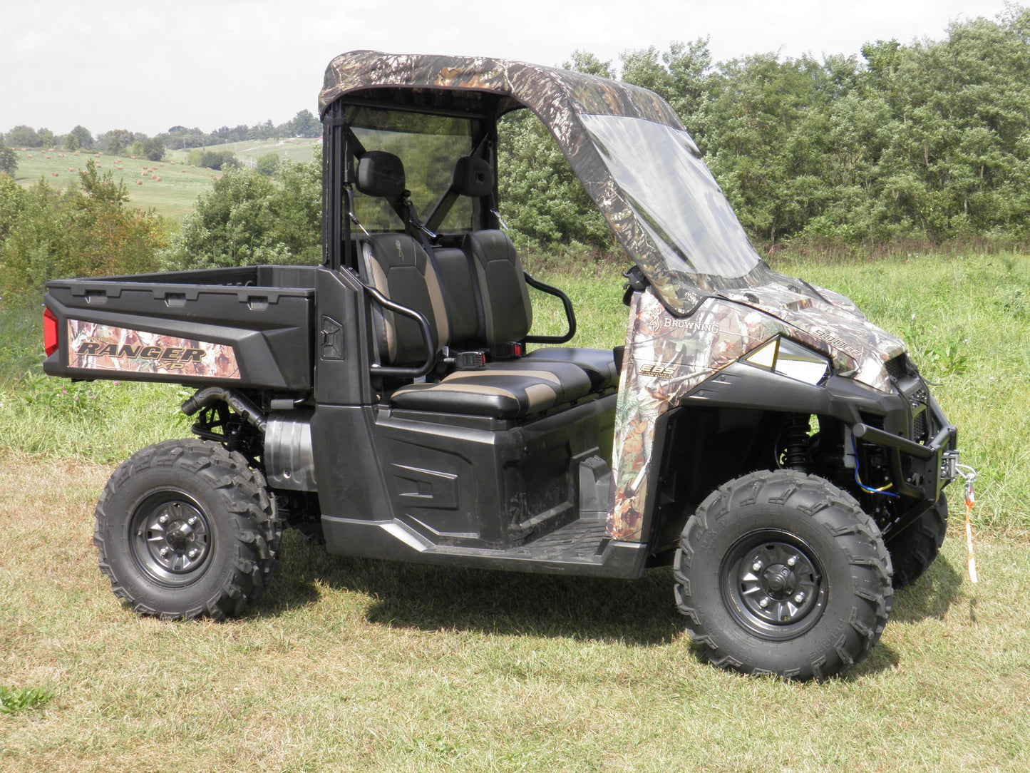 Polaris Ranger 900/1000 - Vinyl Windshield/Top/Rear Combo - Windshield/Roof/Back Panel