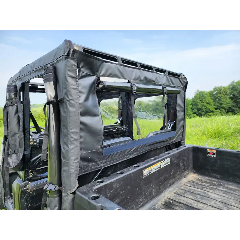 Polaris Ranger Crew 570 Mid Size - 4 Passenger - BLACK - Full Cab Enclosure for Hard Windshield