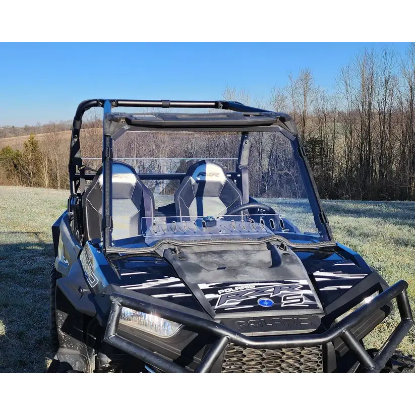 Polaris RZR 1000 - 1 Pc Scratch-Resistant Windshield with Clamp and Vent Options
