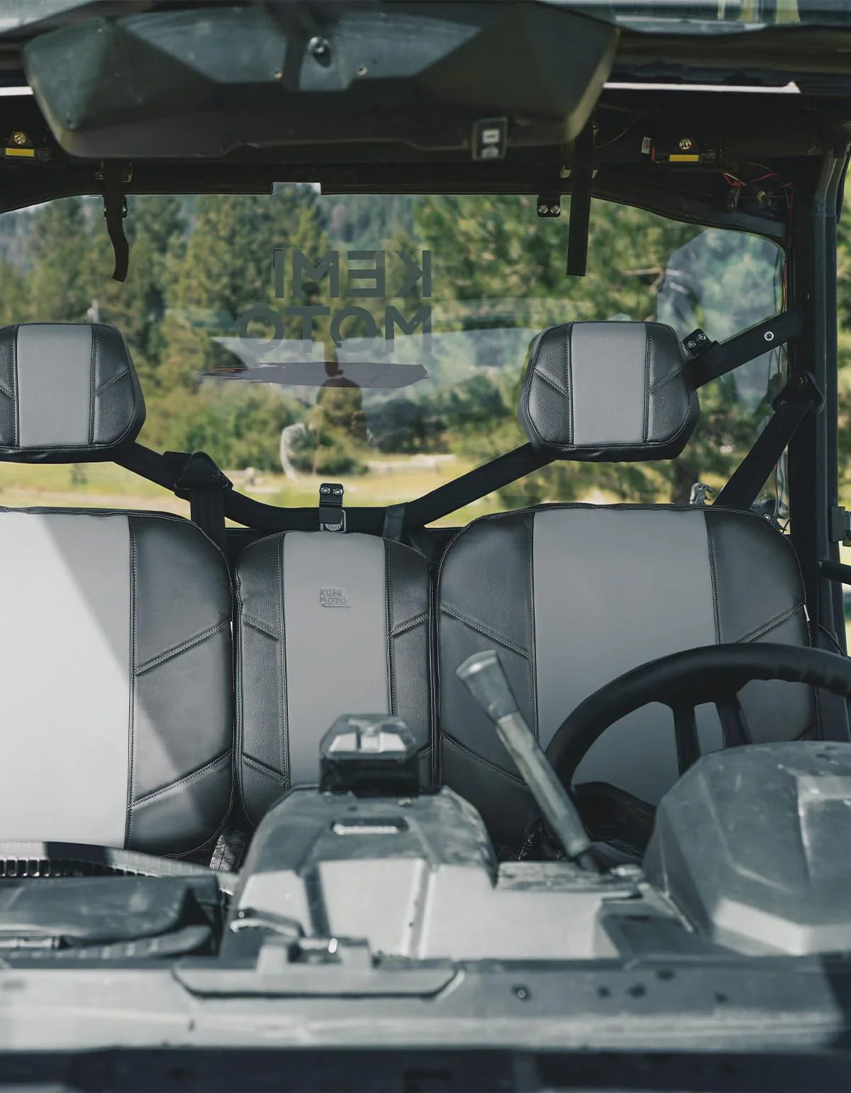 Split Bench Seat Covers Leather for Can Am Defender