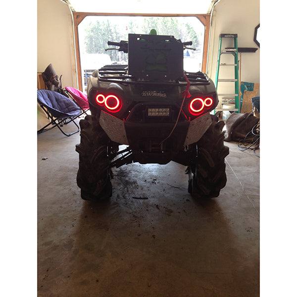 SYA Angel Eyes LED Kit for Kawasaki Brute Force 650 650i and 750i 05-11 - Red - Lighting