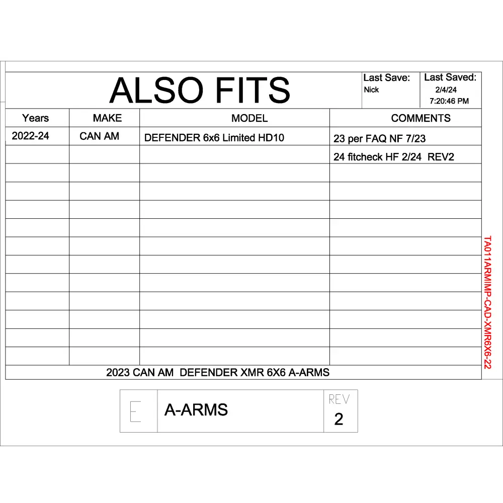 Trail Armor 2022 - 2024 Can Am Defender 6x6 Limited HD10 iMpact A-Arm Guards for FACTORY ARCHED A-ARMS - A-Arm Guards