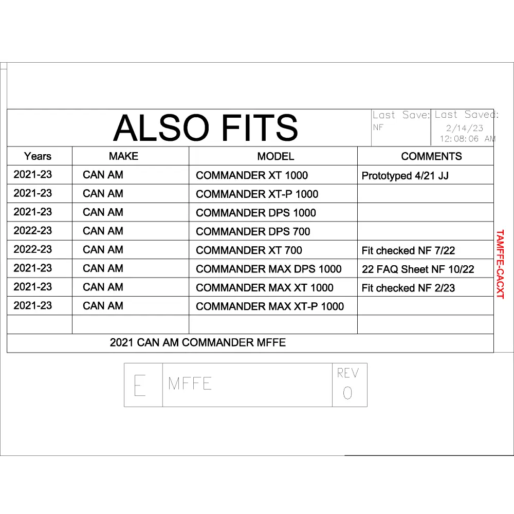 Trail Armor Can Am Commander XT Commander XT-P Commander DPS Commander XT Commander Max DPS Commander Max XT Commander