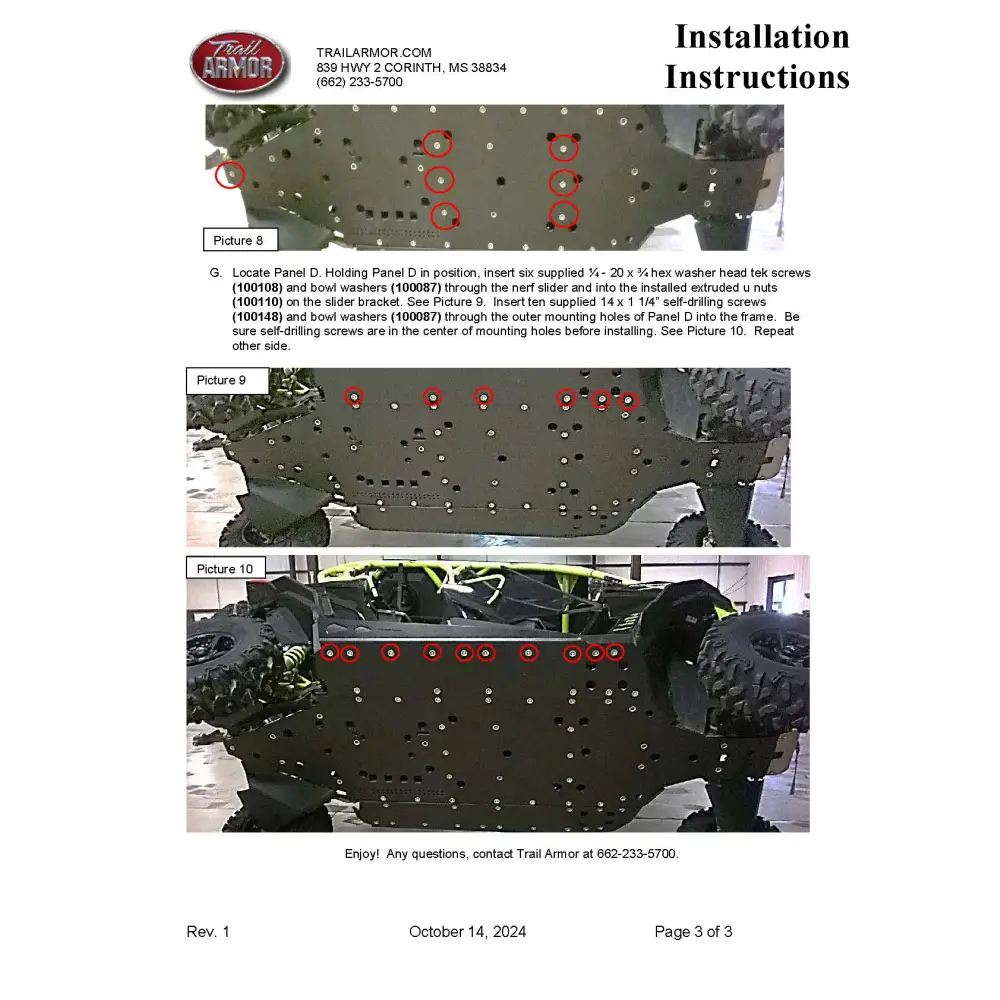 Trail Armor Can Am Maverick Max X DS 1000R Turbo Can Am Maverick Max X RS 1000R Turbo Can Am Maverick Max Turbo Full