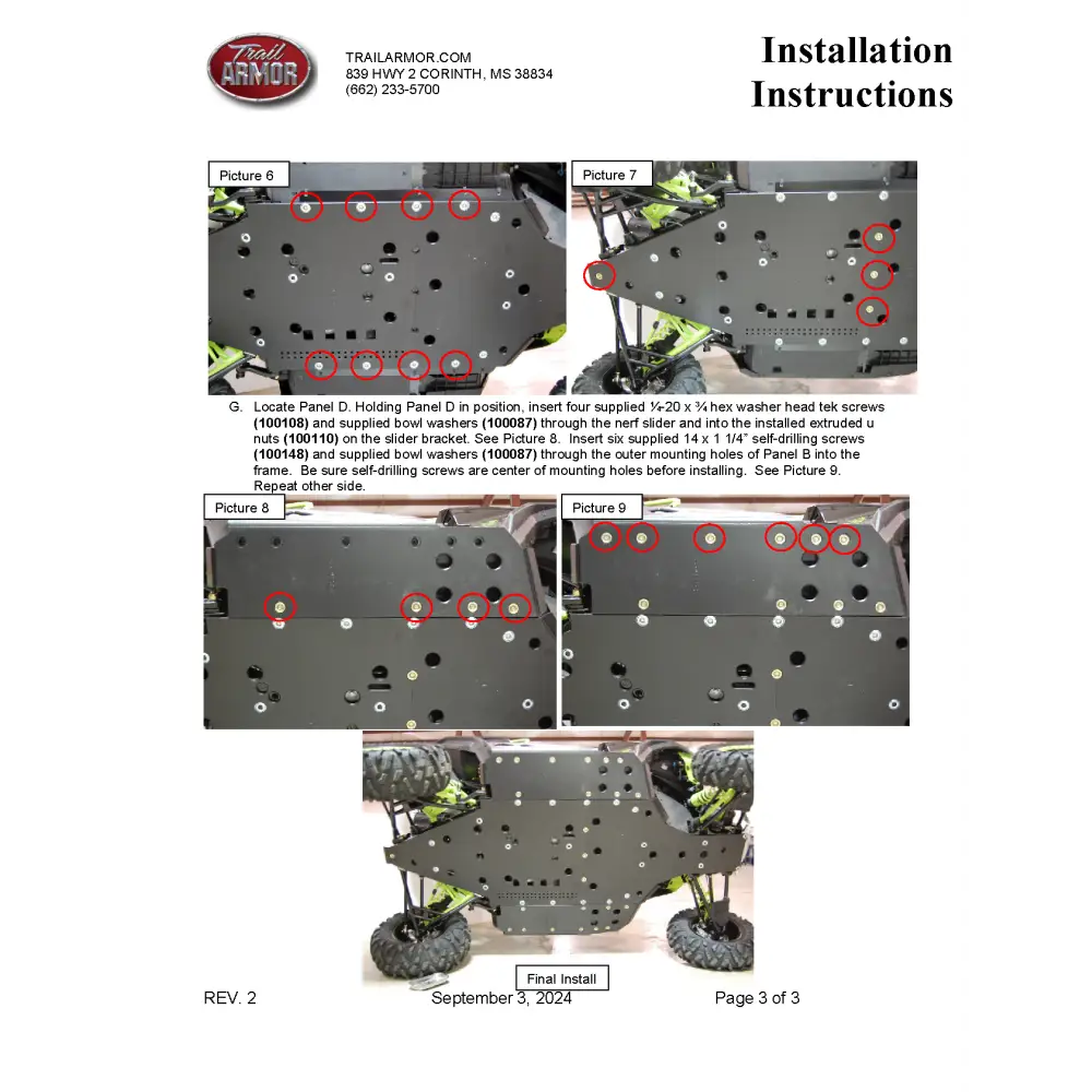 Trail Armor Can Am Maverick X DS Turbo (2015 - 2016) Can Am Maverick X RS Turbo (2016) Can Am Maverick Turbo (2016