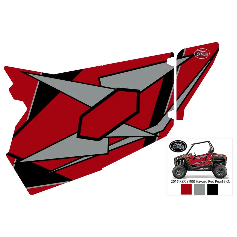 Trail Armor GenX Slide On Two Door Graphics Kit - 2015 RZR S 900 EPS Havasu Red Pearl - Graphics
