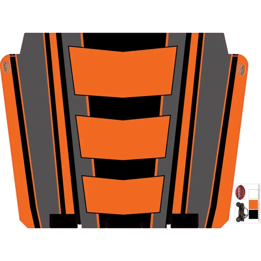 Trail Armor graphics for Polaris 2014 RZR XP 1000 Titanium Matte Metallic Hard Top Roof - Graphics