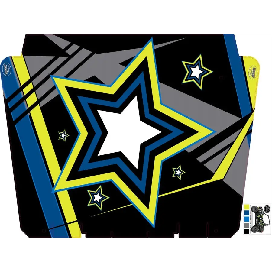 Trail Armor graphics for Polaris 2015 RZR S 900 EPS Black Pearl Hard Top Roof - Graphics