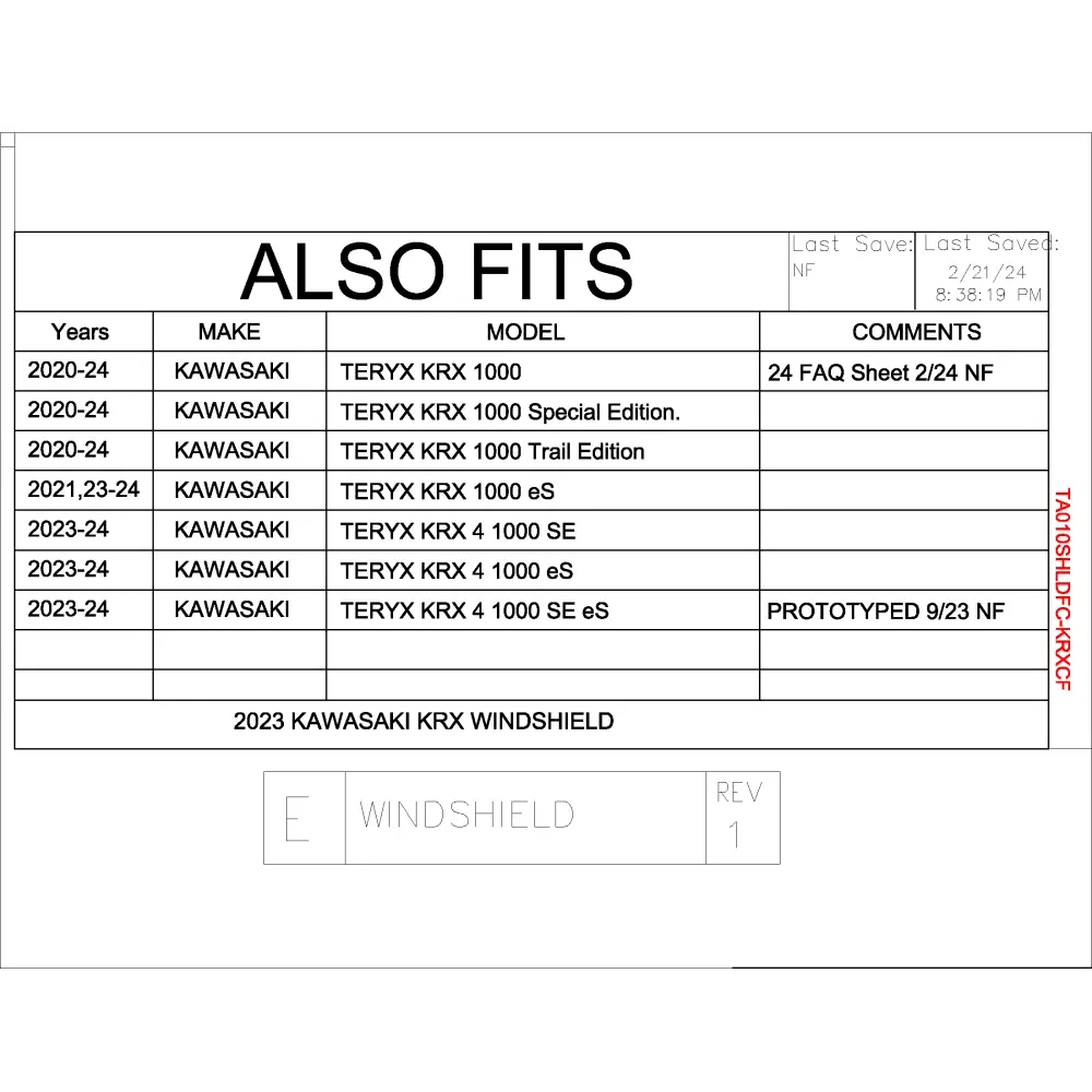 Trail Armor Kawasaki KRX 1000 KRX 1000 SE KRX 1000 Trail KRX 1000 eS KRX 4 1000 SE KRX 4 1000 eS and KRX 4 1000 eS SE