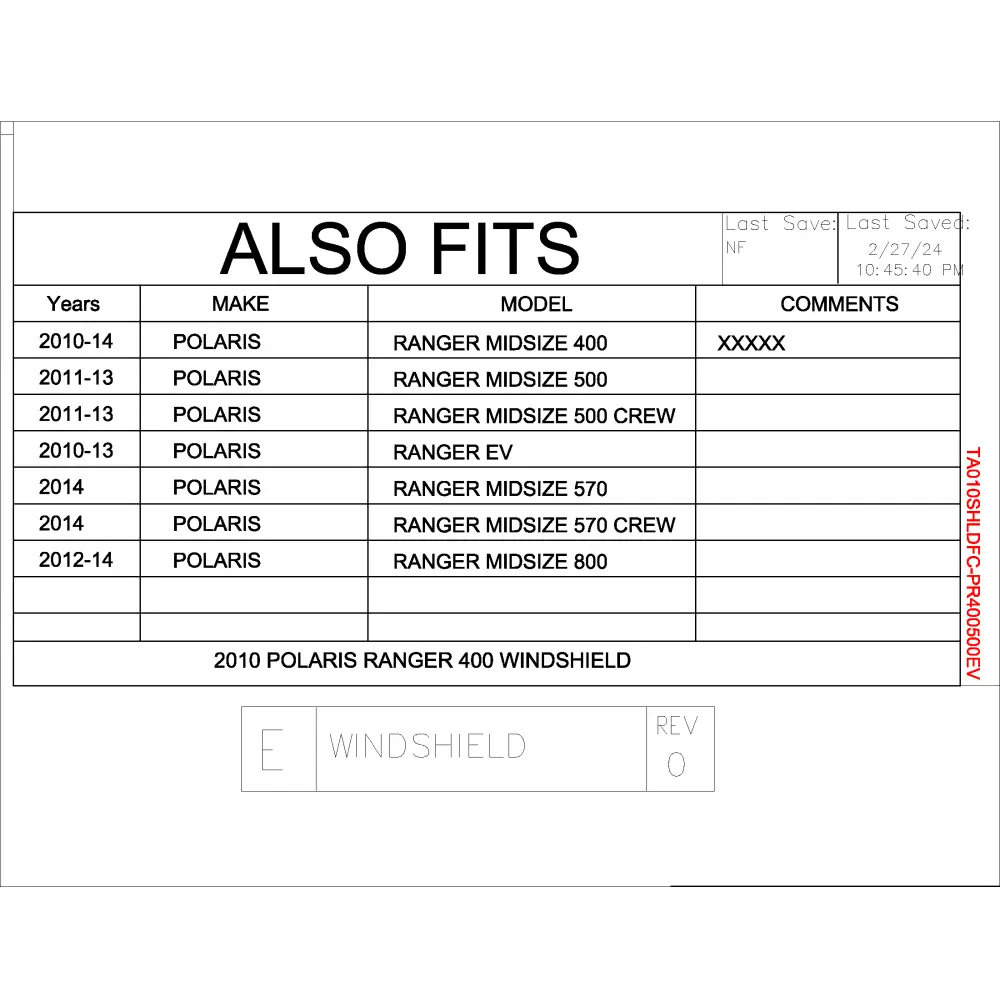 Trail Armor Polaris Ranger Midsize 400 500 EV 800 570 Fast Clamp CoolFlo Windshield - Windshields