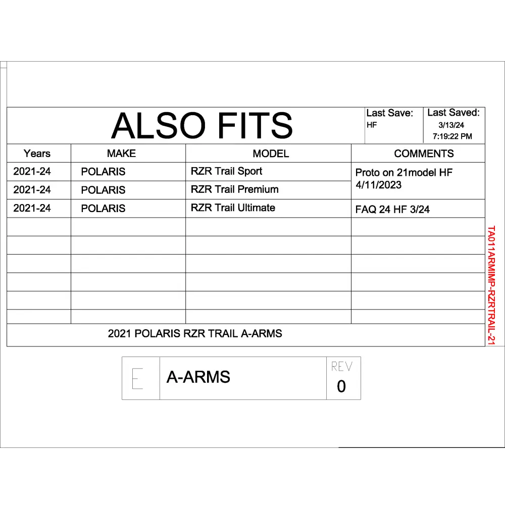 Trail Armor Polaris RZR Trail iMpact A-arm Guards 2021 - 2023 - A-Arm Guards