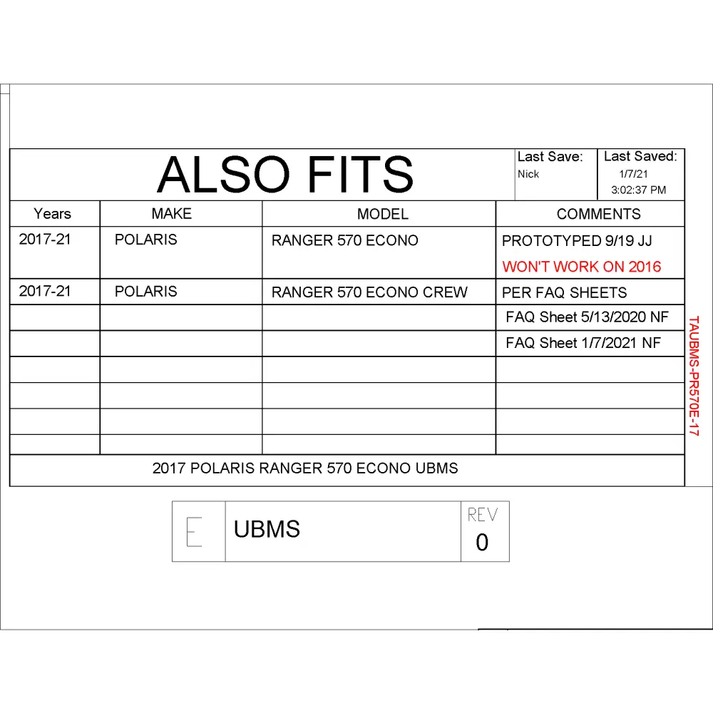 Trail Armor Ranger 570 Fullsize Economy and Ranger 570 Fullsize Economy Crew Underbed Mud Shield - Mudshields