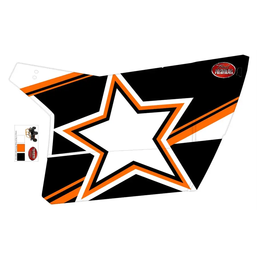 Trail Armor Slimline Two Door Graphics Kit - 2013 RZR S 800 Orange White LE - Graphics