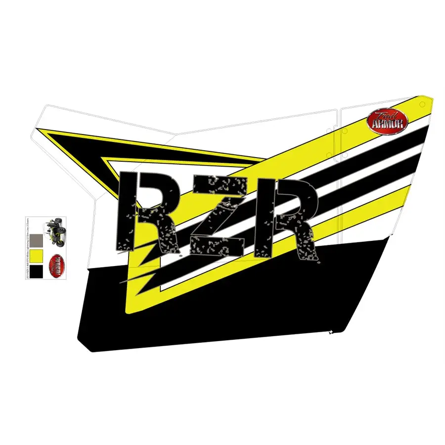 Trail Armor Slimline Two Door Graphics Kit - 2014 RZRS 800 LE WHITE LIGHTNING - Graphics