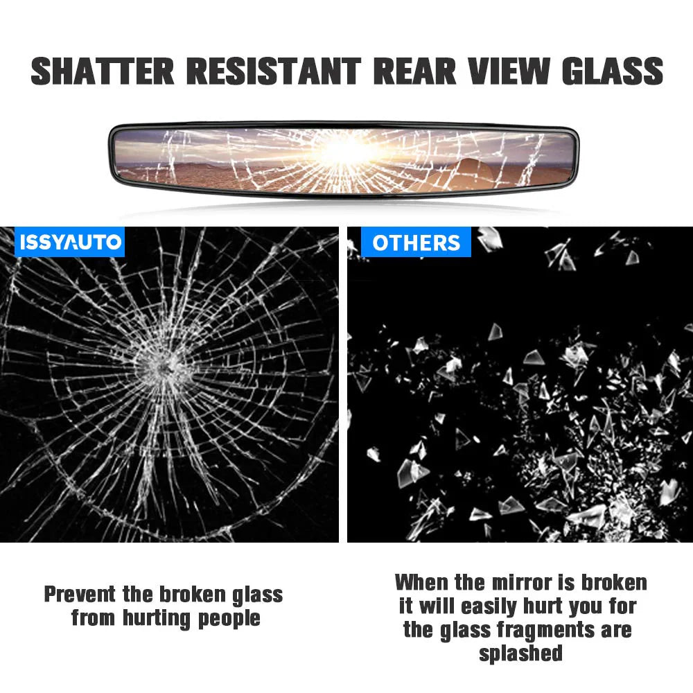 UTV Mirror with ShatterProof Tempered Glass and 1.75’’ Clamp Fit Polaris RZR