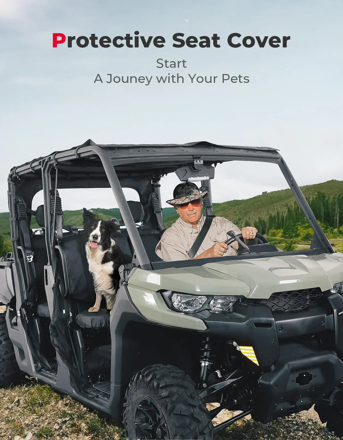 Waterproof Repellent UTV Seat Cover for Can-Am Defender Max