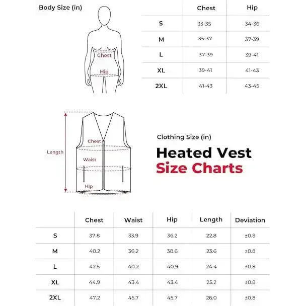 Women Heated Vest Battery Pack Not Included