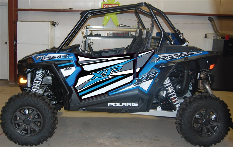 Trail Armor GenX EZ-ON Two Door Graphics Kit - 2016 RZR XP 1000 EPS Electric Blue Metallic