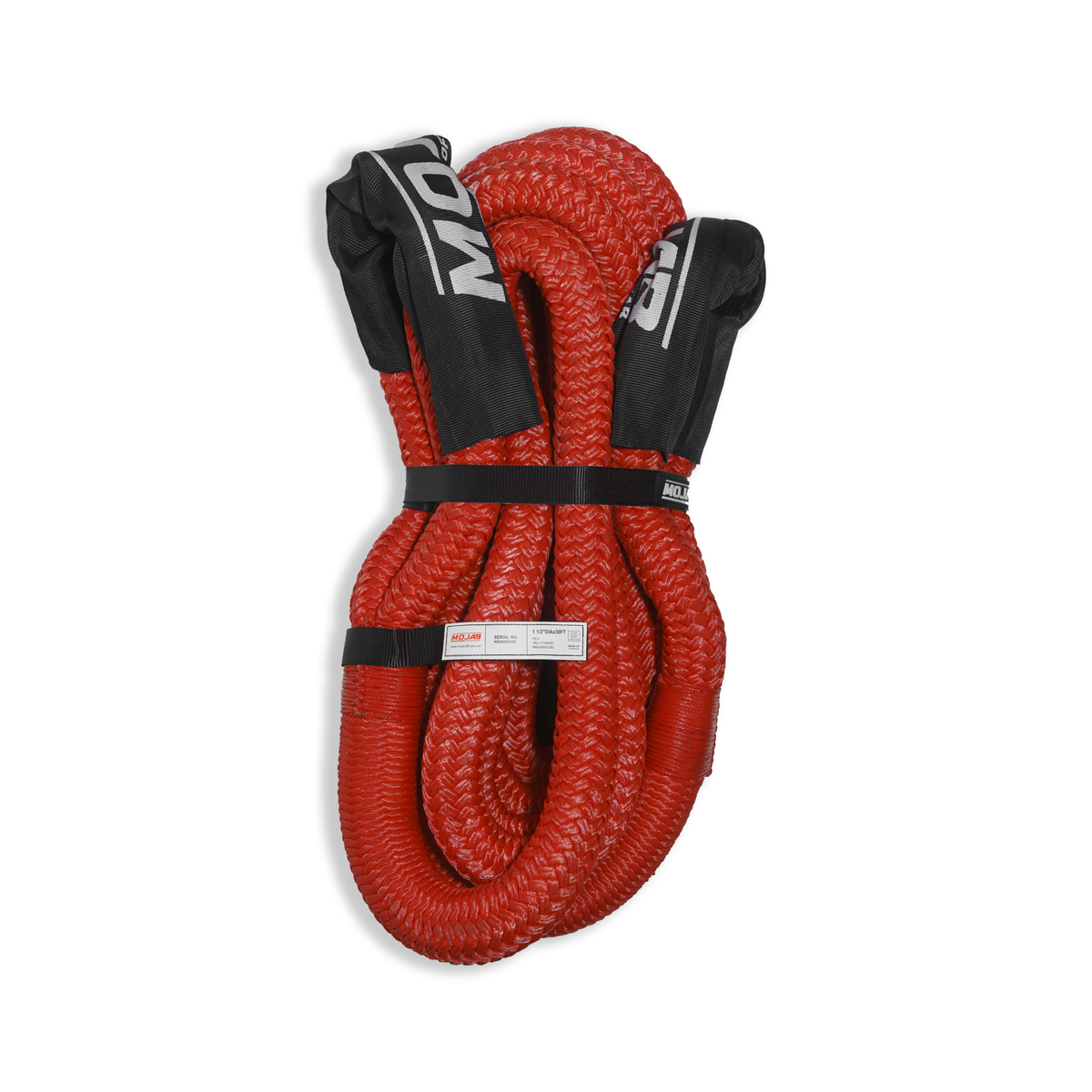 1-1/2”x 30’ Heavy duty Kinetic rope - Red - Towing