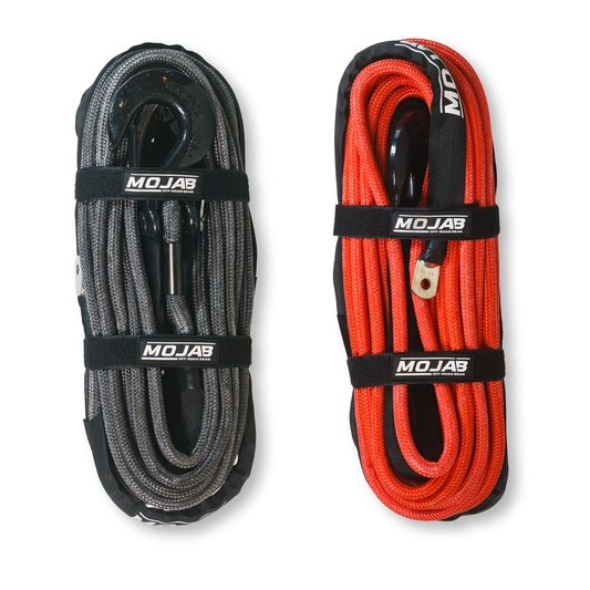 1/2’’ x 78’ Double Braided Winch Rope with removeable forged winch hook - Winch rope