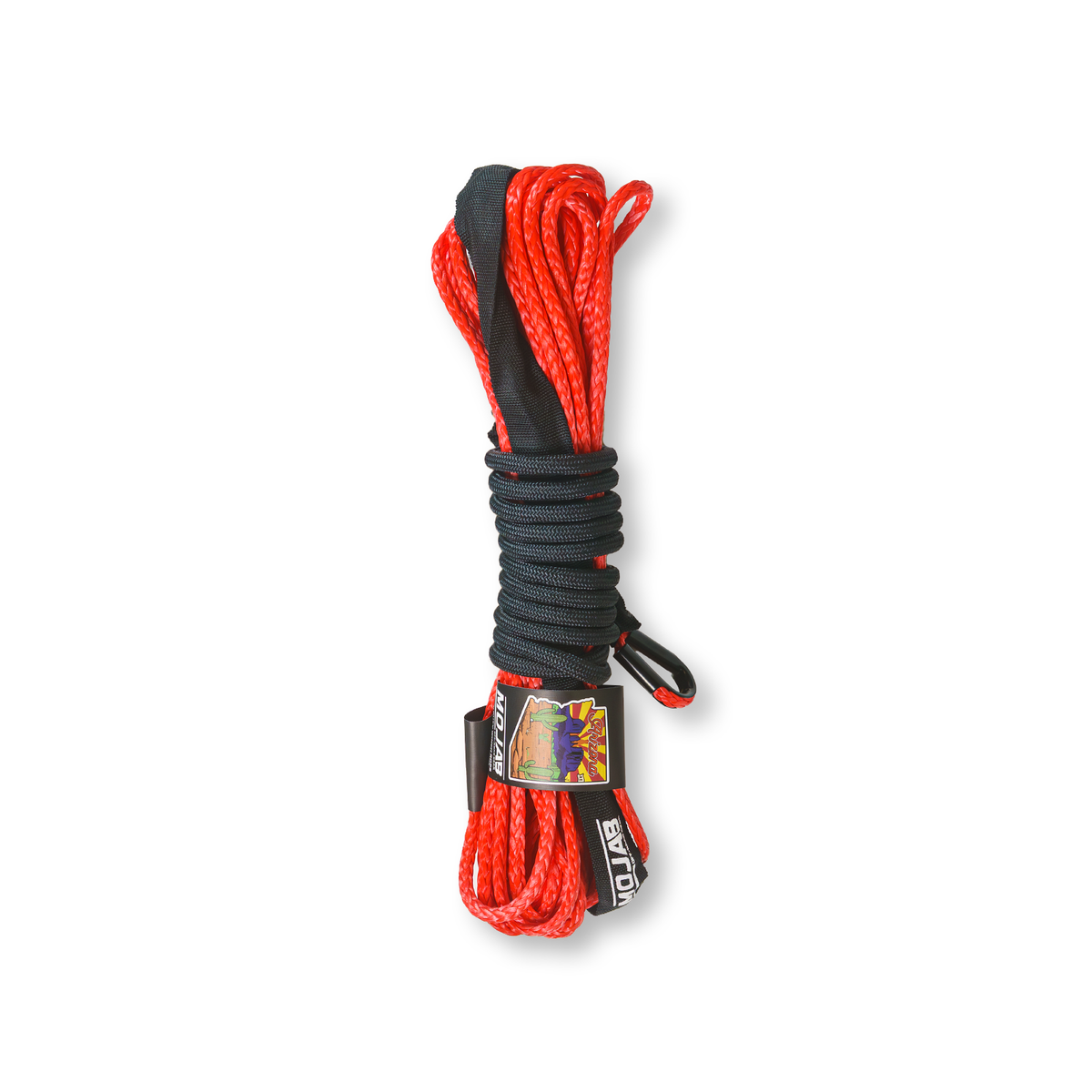 1/4” x 50” Heavy duty SXS synthetic winch line - Red - Towing