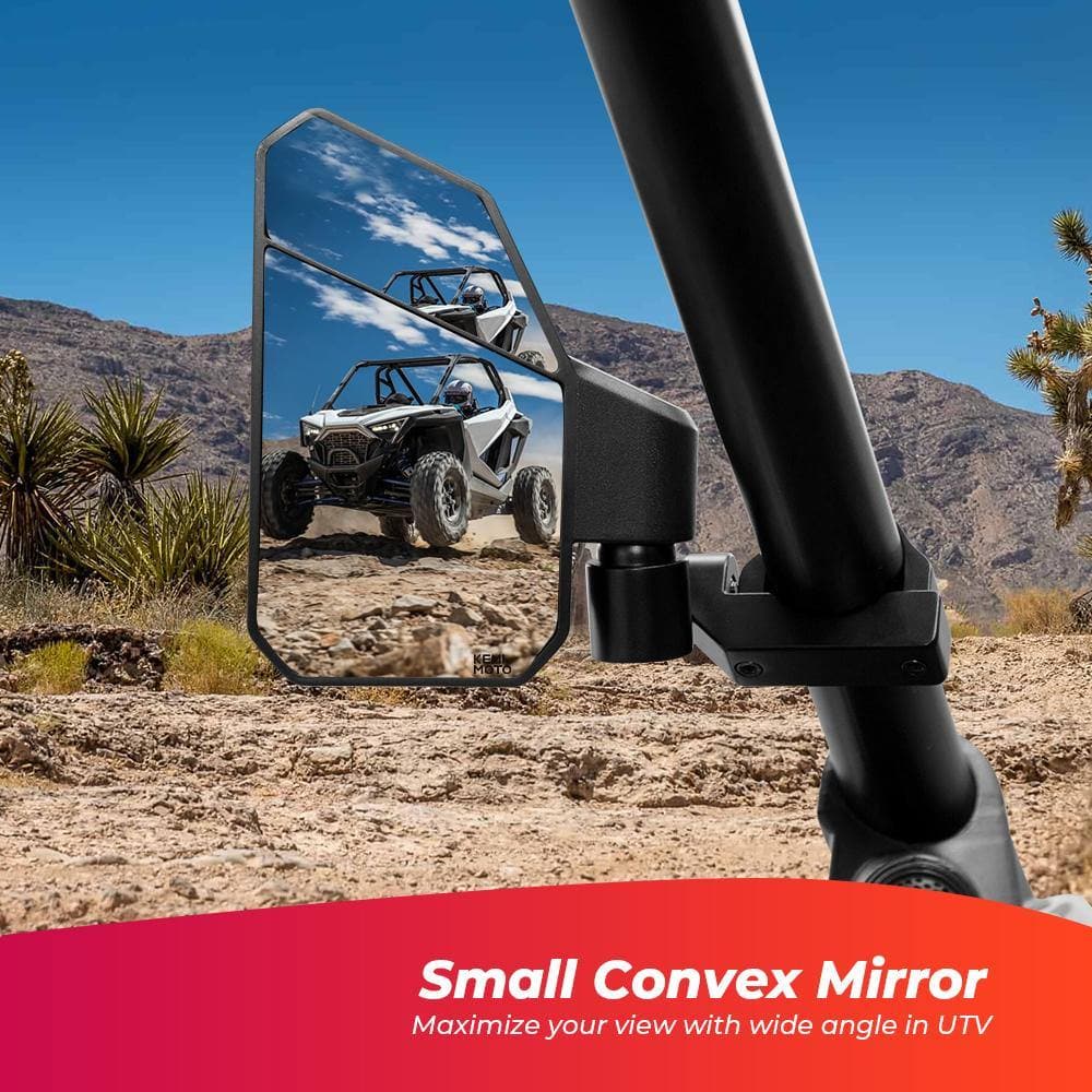 UTV 1.6"-2" Side Mirror Fit Polaris RZR, Pioneer, Can Am Maverick X3