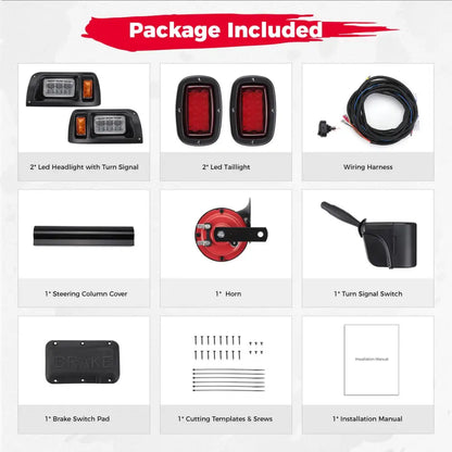 12V Street LED Light Kit For Club Car DS 1993-Up