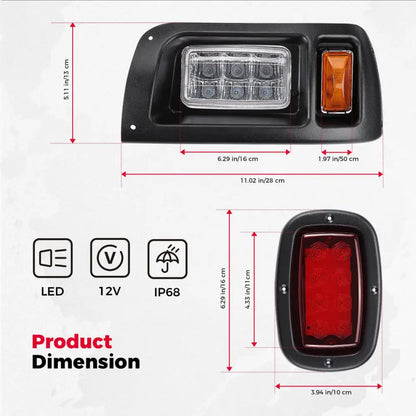 12V Street LED Light Kit For Club Car DS 1993-Up