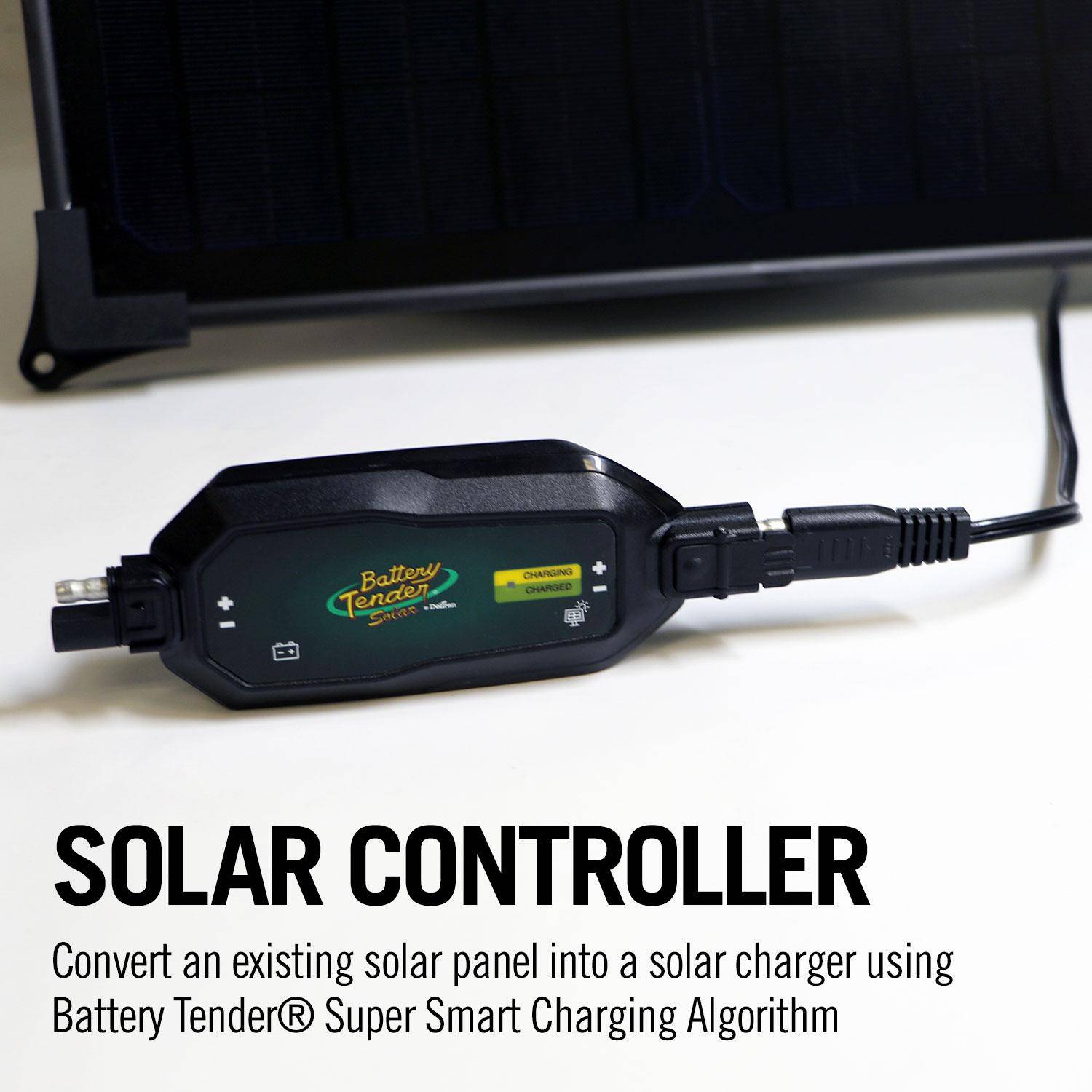 17 Watt Mountable Solar 12V Battery Charger with Solar Controller - Battery
