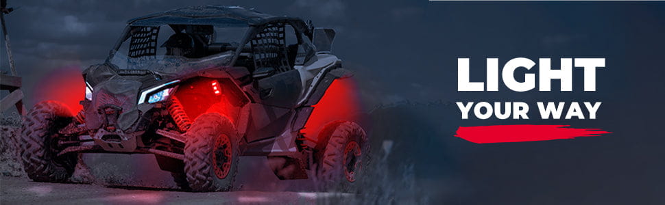 Kemimoto 8 Pods RGB Rock Light Kit Light your way