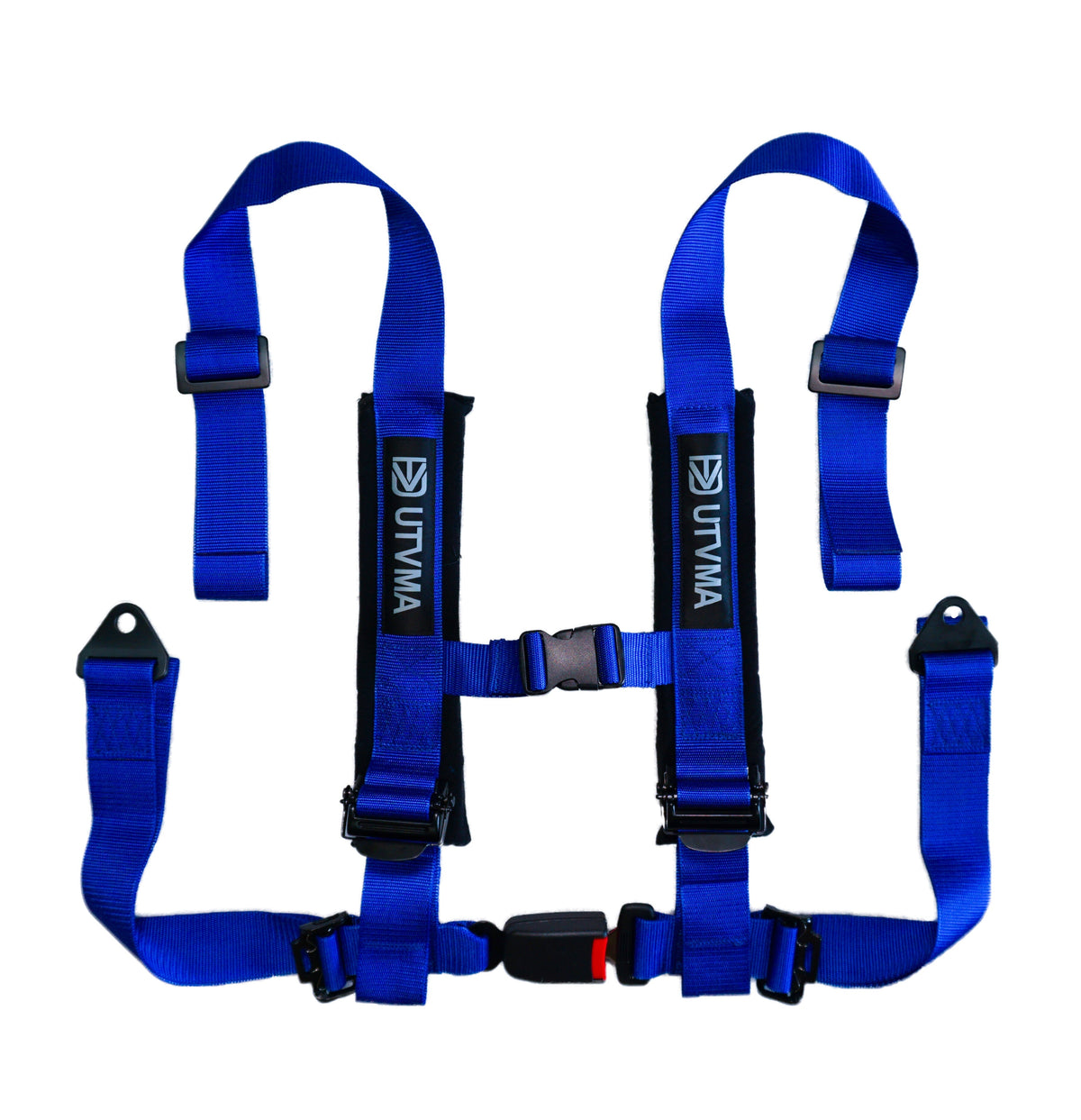2-inch 4-point Harness with Auto Buckle - Blue - Harness
