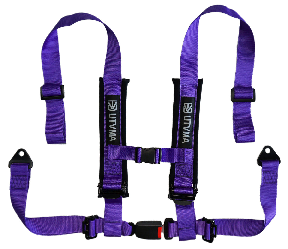 2-inch 4-point Harness with Auto Buckle - Purple - Harness